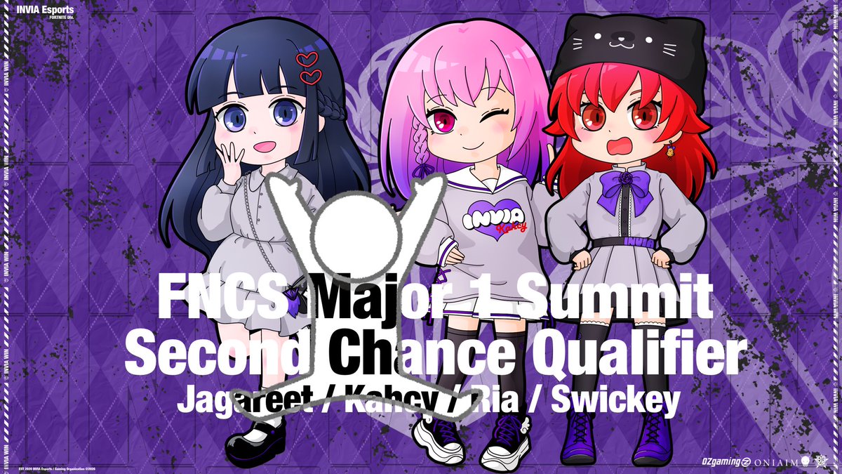 Invia_FN's tweet photo. FNCS Major 1 Second Chance Qualifier Day 2 #INVIA
🗓|4/29 18:00~
INVIA からは
Jagareet (@jagareetfnbr)
Kahcy (@kahcyfishy)
Ria (@w4l1tak3r26)
Swickey (@SwickeY281)
の4名 が出場します🔥
世界大会、最後の切符を掴み取れ!🎫
応援よろしくお願いします!
#FNCS #INVIAWIN https://t.co/hTMvf2cwkI