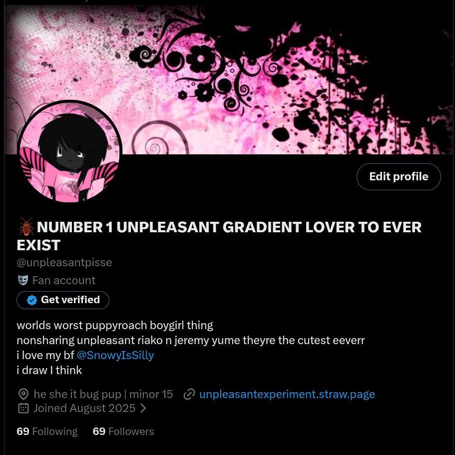 🪳NUMBER 1 UNPLEASANT GRADIENT LOVER TO EVER EXIST tweet media