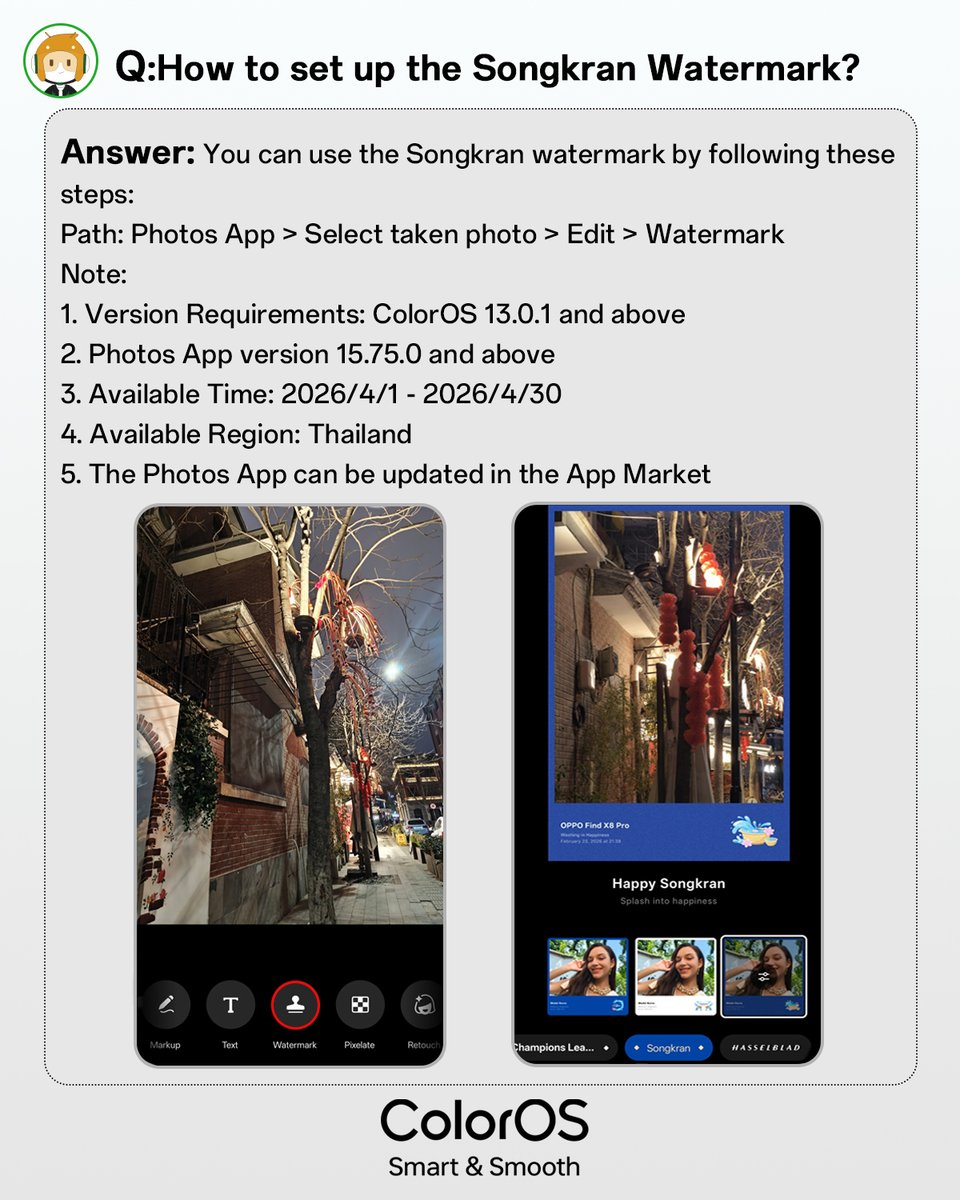 colorosglobal's tweet image. Your #ColorOS questions, answered.
Check out the full FAQ here community.oppo.com/thread/2104086…

#OPPOColorOS16 #MoreColorEveryMonth