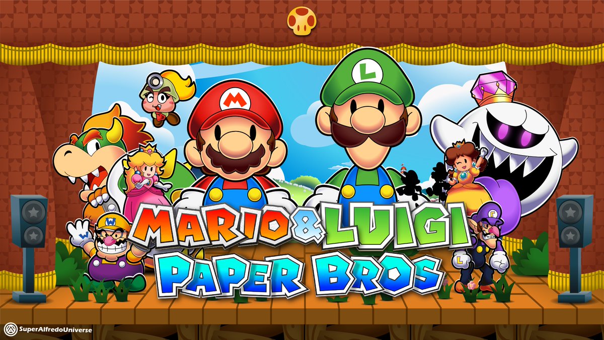 SuperAlfredoUn1's tweet image. I couldn't leave this idea without its introductory title.

#marioandluigirpg #PaperMario #Nintendo #digitalart #fanart