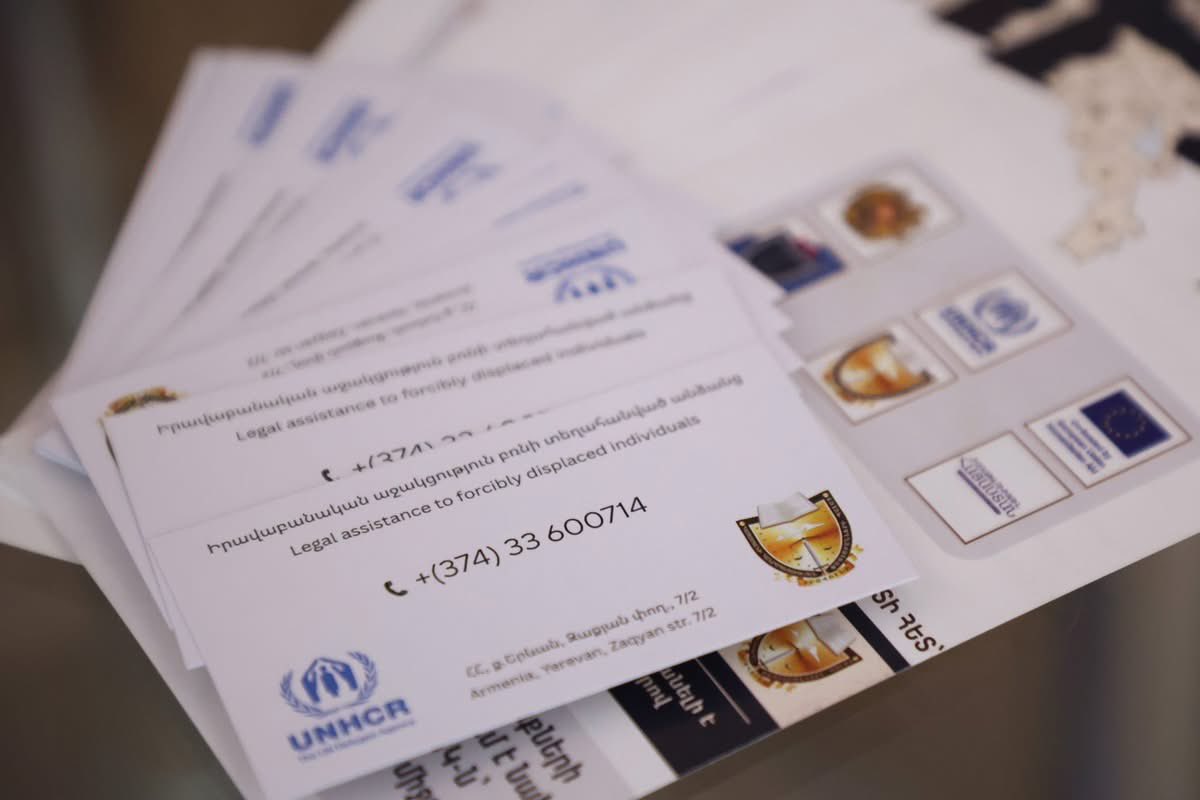 UNHCRArmenia's tweet photo. UNHCR participated in Chamber of Advocates’ (ChoA) international legal conference &amp; Expo where it showcased informational materials on state-funded free legal aid for refugees &amp; asylum-seekers in Armenia, complemented by UNHCR through ChoA, thanks to @eu_echo's🇪🇺 generous funding https://t.co/glRKD8xUSg