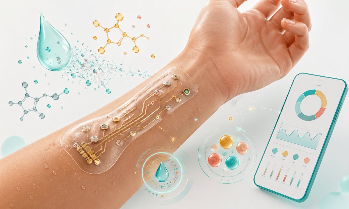 NewsMedical's tweet image. A skin patch that detects vitamins in your sweat? 🩹🔬 Real-time, non-invasive vitamin monitoring could revolutionize personalized nutrition.   news-medical.net/news/20260428/… #WearableTech #PersonalizedHealth @NatureComms
