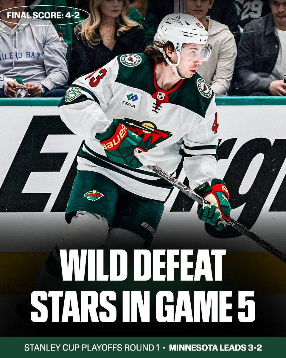 The Wild take a pivotal Game 5 in Dallas 🔥

Back to Minnesota with the series lead 👀