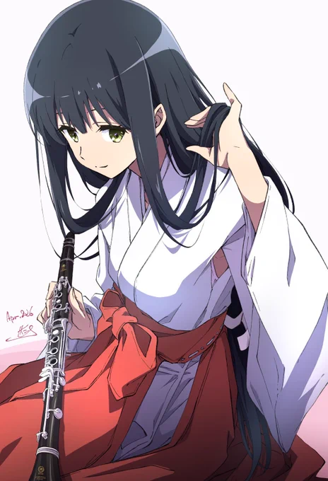 予告通り、クラのサリーちゃん描きましたー 巫女姿見たくて!