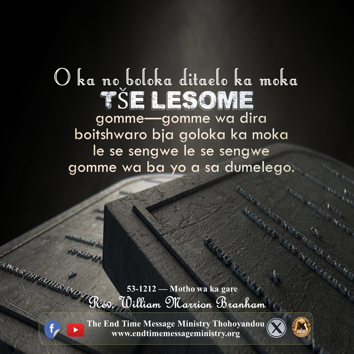 The End Time Message Ministry: Thohoyandou (@thohoyandoum) on Twitter photo 