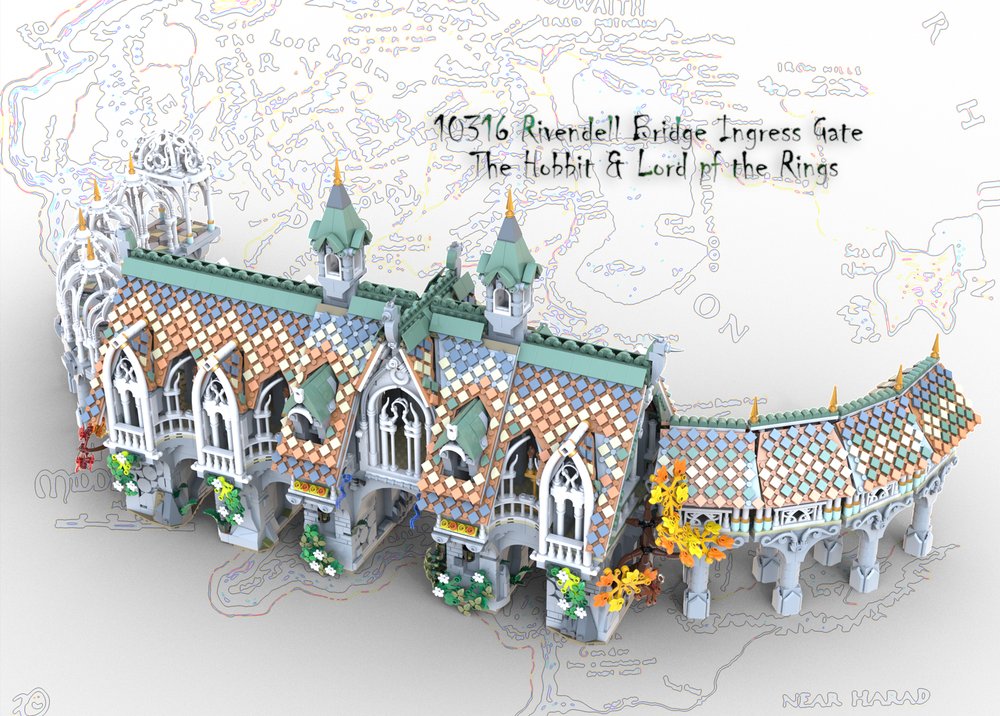 Rebrickable's tweet photo. Rivendell Ingress Gate by @fanpeixiNFT https://t.co/hWKtd6Jrrx #lego #rebrickable #legomoc https://t.co/px6BW0m4cP
