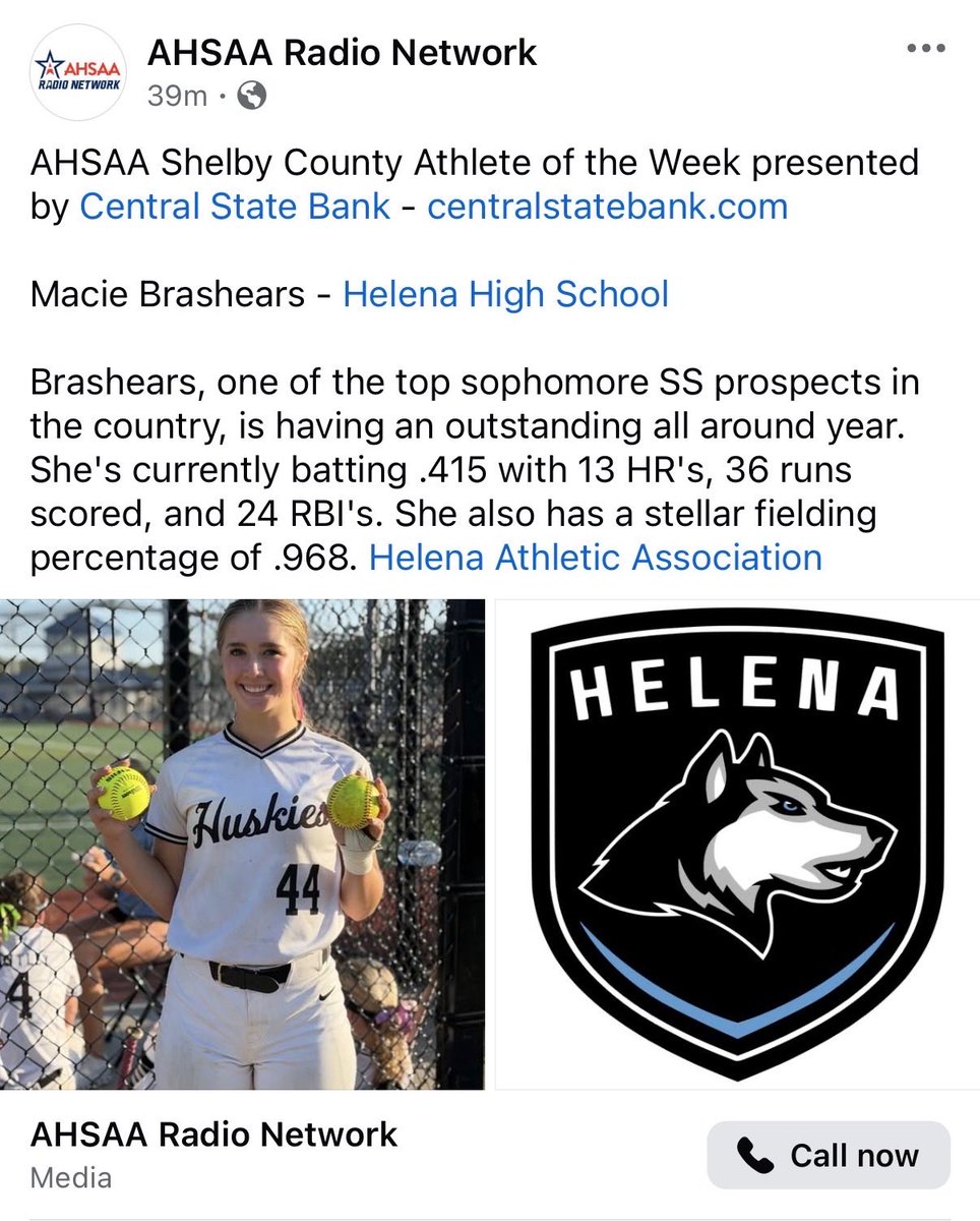 MacieBrashears4's tweet image. Honored to be named AHSAA Shelby County Athlete of the Week! 💙 Thank you AHSAA Radio Network @ahsaaradio for the recognition. I’m so grateful for my teammates, coaches, family, and friends who make this possible. 🥎 #Blessed #GratefulHeart #AHSAA #AthleteOfTheWeek 
@coach_jenny2