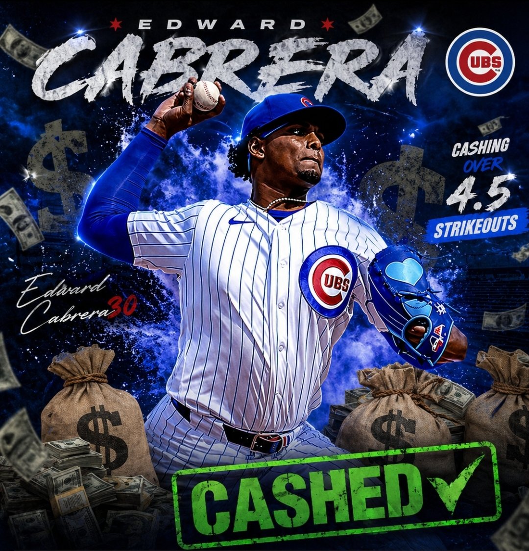 Mattplayerprops's tweet photo. BANG! MEGA SWEEEEP 🧹🧹🧹

Edward Cabrera over 4.5 strikeouts ✅✅

CASH THAT in 4 innings, razor sharp read as Edward is generating a ton of whiffs!

MASSIVE DAY in Premium, come join the fun and cash with us 💵💰 https://t.co/bGaUGZUoQ4