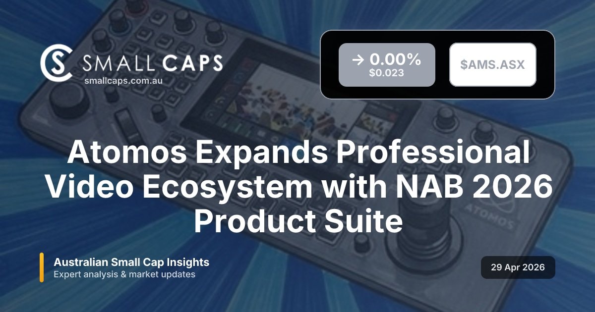 SmallCapsASX's tweet image. ATOMOS unveils NAB 2026 product suite, expanding its pro video ecosystem—led by Sumo PRO 19—its largest expansion to date across on-set, cloud and post.

lnkd.in/gfsK-YzP

#ASX #SmallCaps #AMS