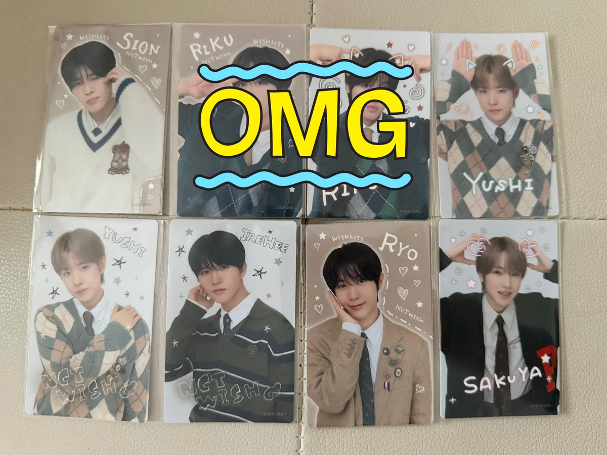 _959903's tweet photo. NCT WISH ウィシ オンラインくじ 交換

譲》シオン ユウシ ジェヒ リョウ サクヤ
求》 💖リク or 買取

郵送または7/11昼公演にて手渡し
お気軽にお声掛けください꣑୧ https://t.co/XROl7oTryy