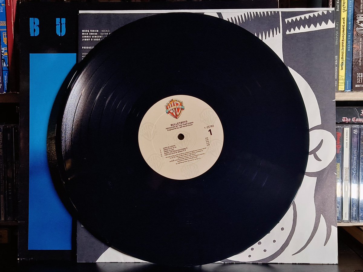 UniqueHiFi's tweet image. #NowSpinning
BULLET BOYS s/t (1988)
Excellent self-titled studio debut full-length effort by the Los Angeles rockers! Hard 'n glam. Gold certified, reaching #34 on the US Billboard 200. Deserves better recognition. OP promo #vinyl. 
Stream: open.spotify.com/album/09MGCFY8…