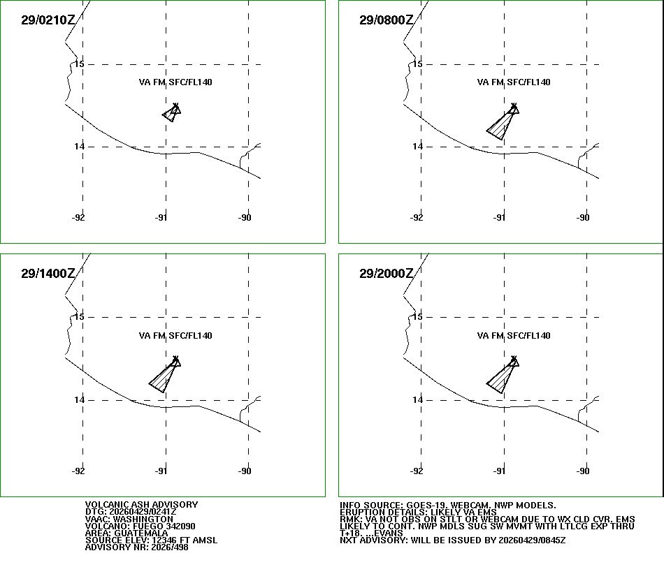 WashVAAC's tweet image. The latest #ash advisory for #Fuego #volcano in #Guatemala: ospo.noaa.gov/VAAC/ARCH26/FU…