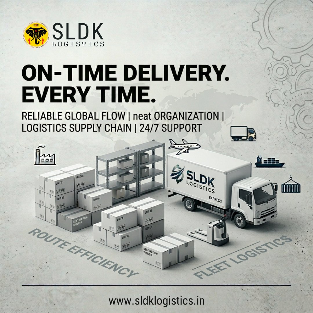 SldkL89583's tweet image. On-time delivery that keeps your business ahead—fast, reliable, and always dependable. With SLDK LOGISTICS, every shipment arrives exactly when it should.

#OnTimeDelivery #ReliableLogistics #SupplyChainEfficiency #SLDKLogistics #TimelyService