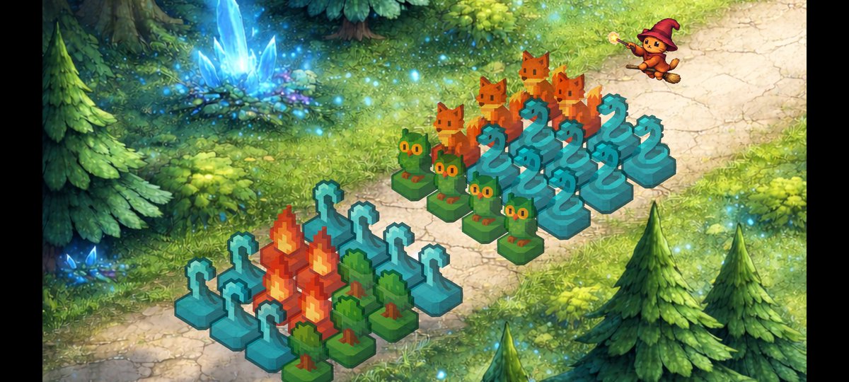 ctcnworks's tweet photo. 新たにAndroid用ゲームを公開しました！
「トレスマギア」
火、水、樹のエレメントを駒にして戦うパズル＆ストラテジーです！
https://t.co/vaaxPTLdaZ
近日中に、Android以外でもプレイできるように準備中です。お楽しみに！
#トレスマギア #TresMagia https://t.co/gdiJEYP5Gj