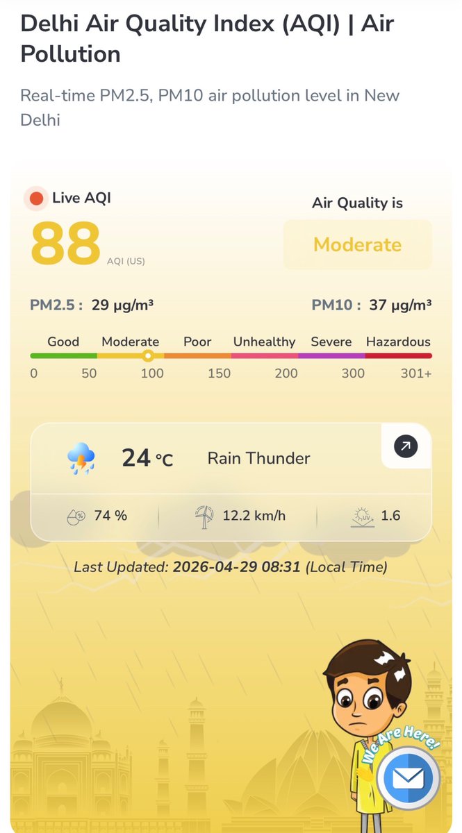 nb_rezwana's tweet photo. After moving to Delhi, this is the first time I’ve experienced the AQI being this low, with a cool breeze flowing through the balcony, which is an almost everyday phenomenon in my hometown. Took things for granted or environmental nostalgia it is? https://t.co/DKjWPBT3mU