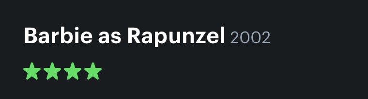 _barbaramr's tweet photo. Barbie as Rapunzel (2002)

Directed by Owen Hurley, is about Barbie as Rapunzel. 84 mins, I give it a 4/5⭐️. 

A girl with super long hair who’s really good at painting. Turns out there’s some kind of magic behind her talent.

#barbie #letterboxd #barbieasrapunzel https://t.co/jb4pcf8GfX