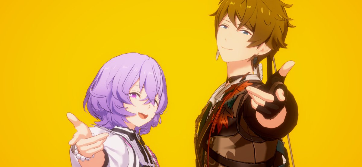 te_y56's tweet photo. 仲良し嬉しすぎる😭💜💚
狩人の翠さまと踊らせた（❔） https://t.co/F26HvLCwNm