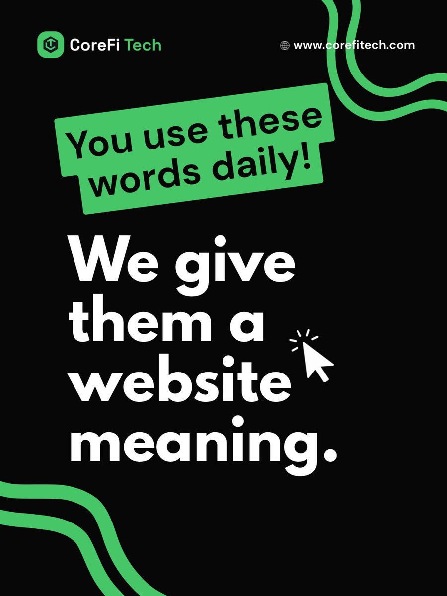 corefitech's tweet image. You use these words daily😋
We give them a website meaning😁
.
.
.
#corefitech #exploremore #tech #websitedevelopment
