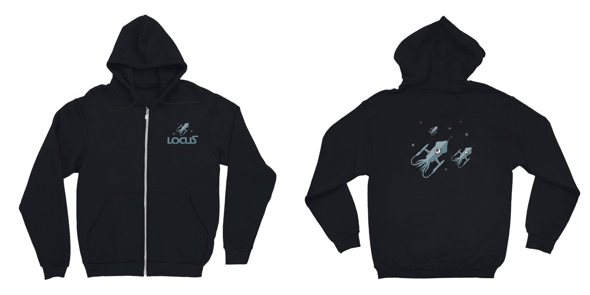 locusmag's tweet image. Cozy up with #LocusMagazine gear! Hoodies, mugs, and more, perfect for you and your #sci-fi and #fantasy book-loving friends. Get yours now: subscribers.locusmag.com/store