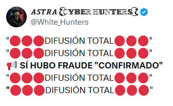🔴 URGENTE: Cibergrupo amenaza con protesta digital si Fiscalía ignora fraude electoral en Perú.

El colectivo White_Hunters difundió un análisis forense que revela una infraestructura paralela en servidores de la ONPE, con IPs compartidas y certificados idénticos que apuntan a