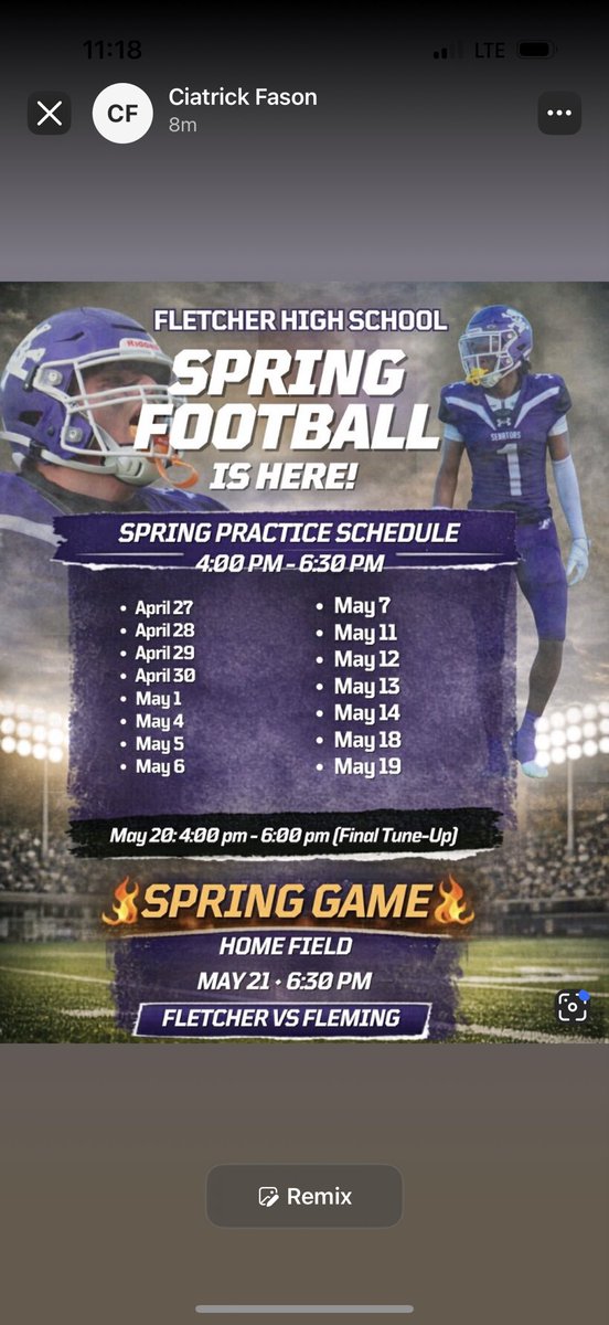 P_Lylee's tweet photo. Spring has started coaches. @Star_ReadyAth @OLcoach_Dunc https://t.co/IyZ1nLRYjL