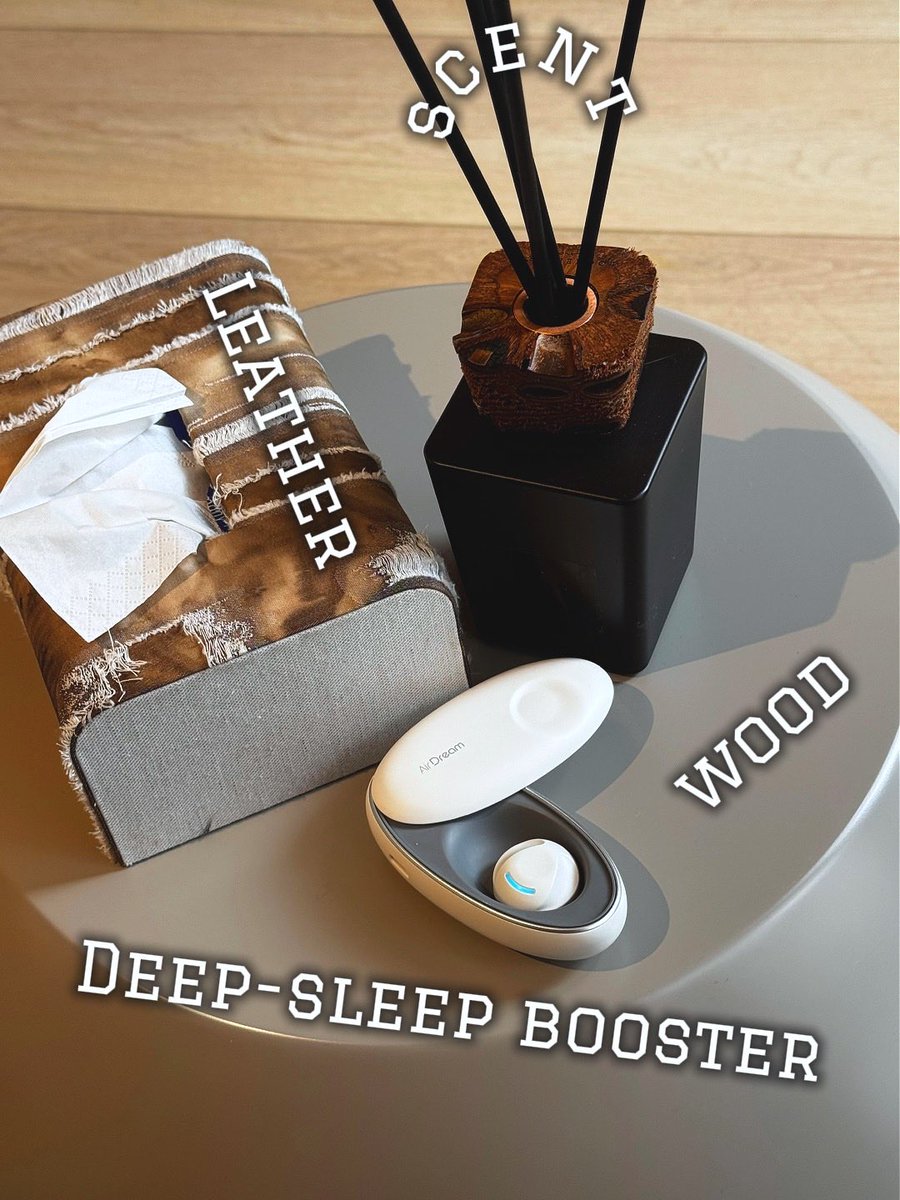 DNAi_Health's tweet photo. Leather, scent, wood—deep sleep booster.
#deepsleep #woodyscent #leathernotes #relaxation #sleepwell https://t.co/Owd3wDoIzJ
