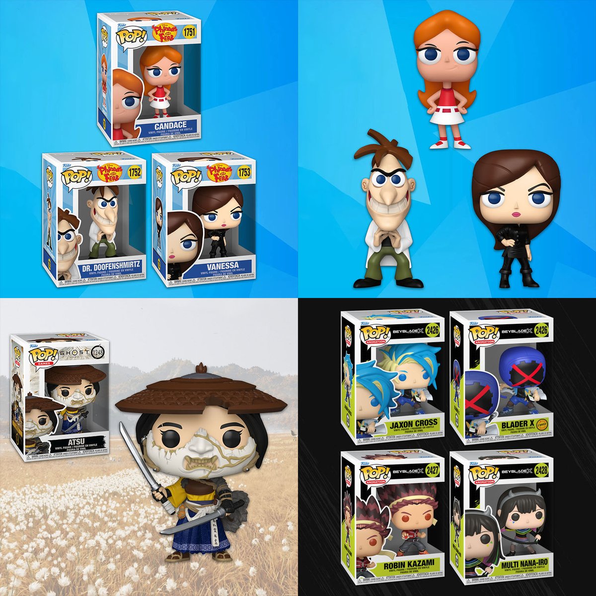 ScarletJokerTWT's tweet image. ICYMI: New Pops from Phineas &amp;amp; Ferb, Ghost of Yotei, and Beyblade X are now available for Pre-Order! #Ad

Entertainment Earth: ee.toys/UYBT6R
Amazon: amzn.to/4qNRXWP

#Funko #FunkoPop #Disney #PhineasAndFerb #GhostOfYotei #Beyblade