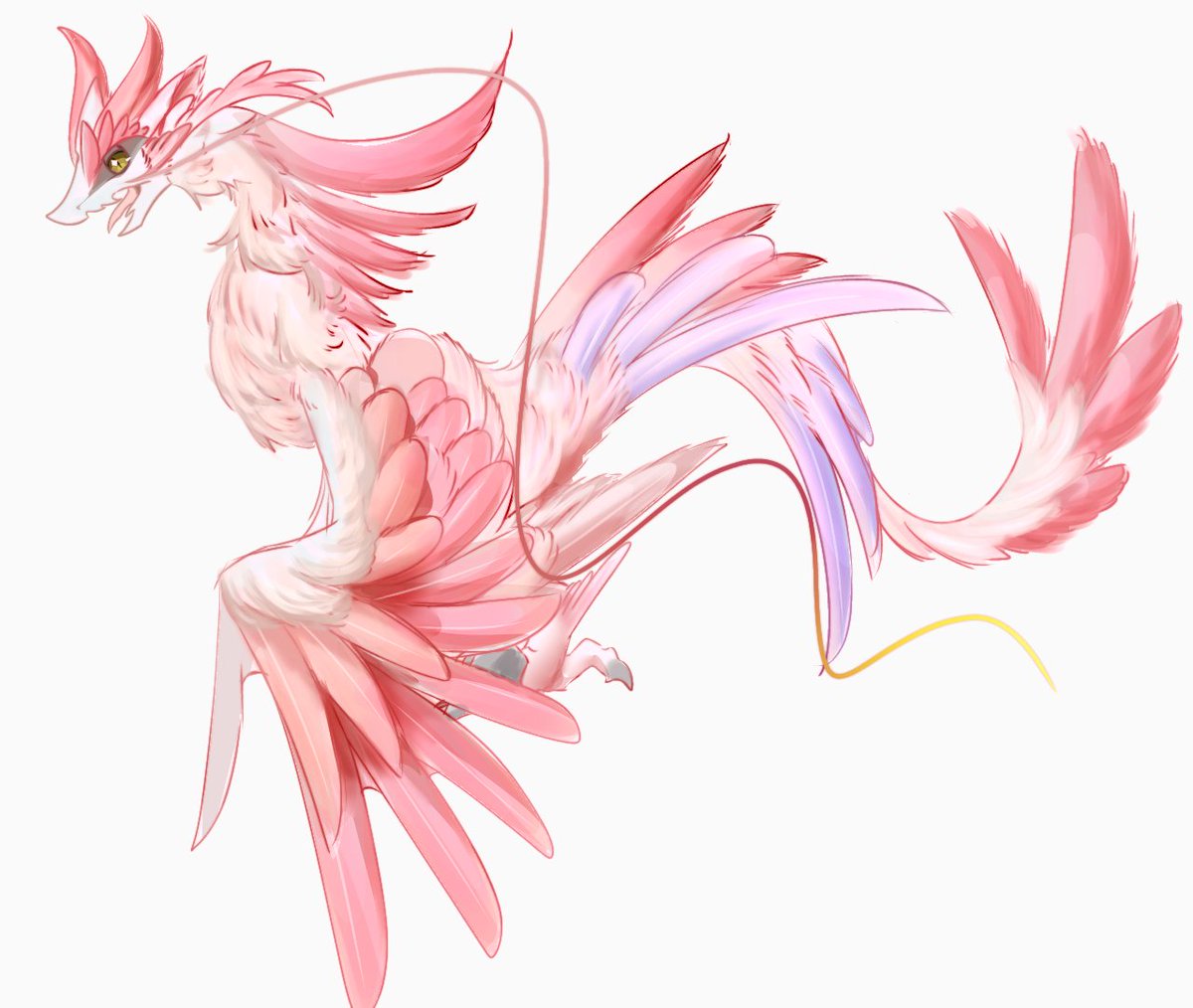 mkdr_cheese's tweet photo. 桜色ドラゴンさん🌸🐉
息抜きキャラデザのつもりが色塗りが楽しくなってしまい… https://t.co/MClz6Svcao