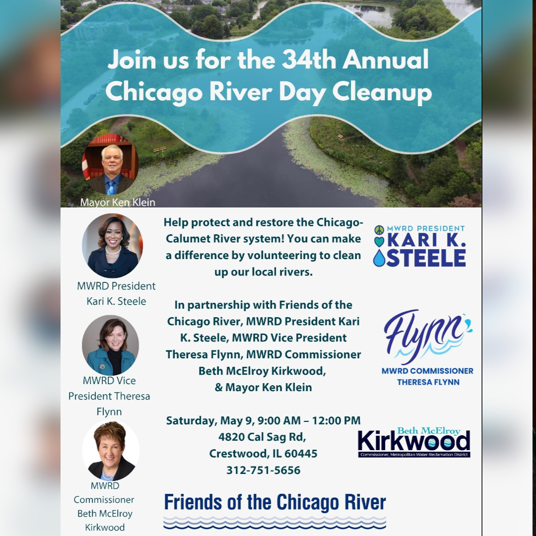 WillCookNews's tweet photo. Theresa Flynn continues Cal-Sag River Crossing cleanup tradition - 2026. By Claude Martinez.

Article link: https://t.co/SN1PRV14RV

Note: Registration is required to participate in the cleanup.

#wccn #wccnews #willcookcountynews #crestwood #chicagoriverday https://t.co/g4fHpL2u2Y