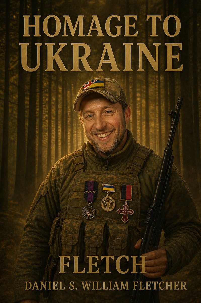 Poetwarrior6's tweet photo. "Homage to Ukraine", by Fletch.

En route back to service in spring 2026, after long-awaited eye surgery! AI is absurd, and drove real writers like me to extinction—gone the way of the dodo and dinosaur—yet preposterous images are so easily produced!
#book #books #ukraine #writer https://t.co/gwXyIQ5W33