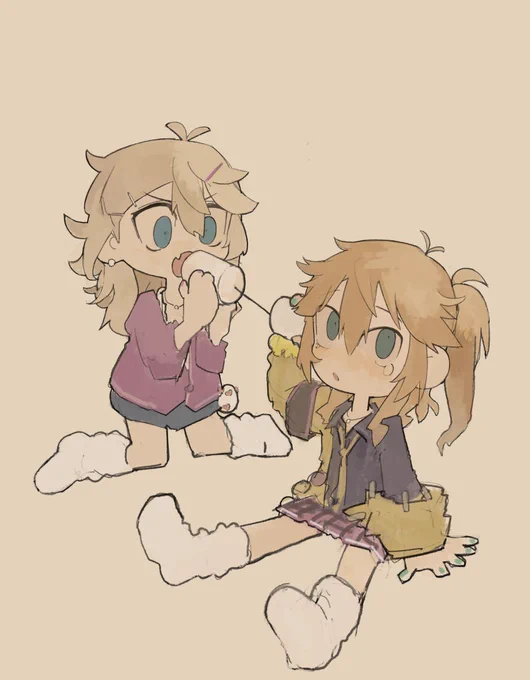 らくがき いとこに電話相談する春日部つむぎ