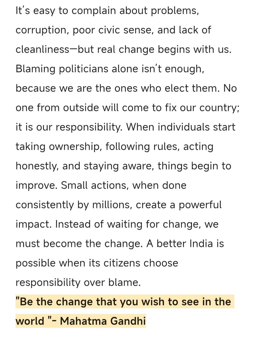 officialram143's tweet image. Change Begins With Us: Stop Blaming, Start Acting.
#BeTheChange #ResponsibleCitizens #NewIndia #CivicSense #StopBlaming
#StartActing #IndiaDevelopment #NationBuilding #Accountability #CleanIndia