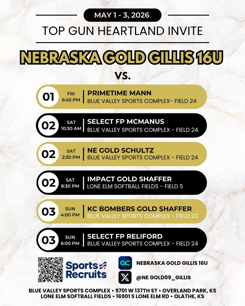 Nebraska Gold Gillis 16U tweet media