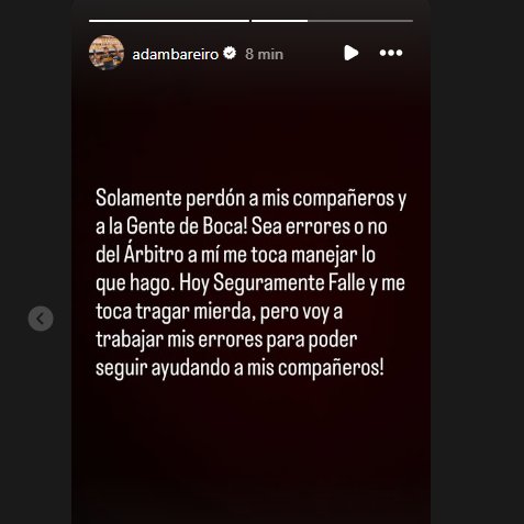 palermismo's tweet photo. Autocritica bastante rapida de Adam Bareiro por Instragram 

Ojalá aprenda de este error y deje de jugar siempre al limite, lo necesitamos en su mejor versión y eso no fue lo que nos dió hoy https://t.co/4l39jxqCc4