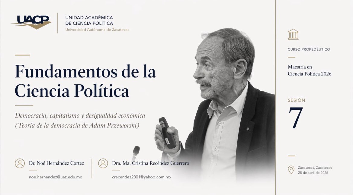 noehernandezcor's tweet photo. Hoy tuve una sesión con mis estudiantes en #cienciapolítica sobre la teoría de la democracia en Adam Przeworski, un politólogo que dialoga con Carlos Marx, Emanuel Kant, Antonio Gramsci, Dunn, Edmund Morgan, entre otros 👇🏾 https://t.co/N0HFaI8yG0