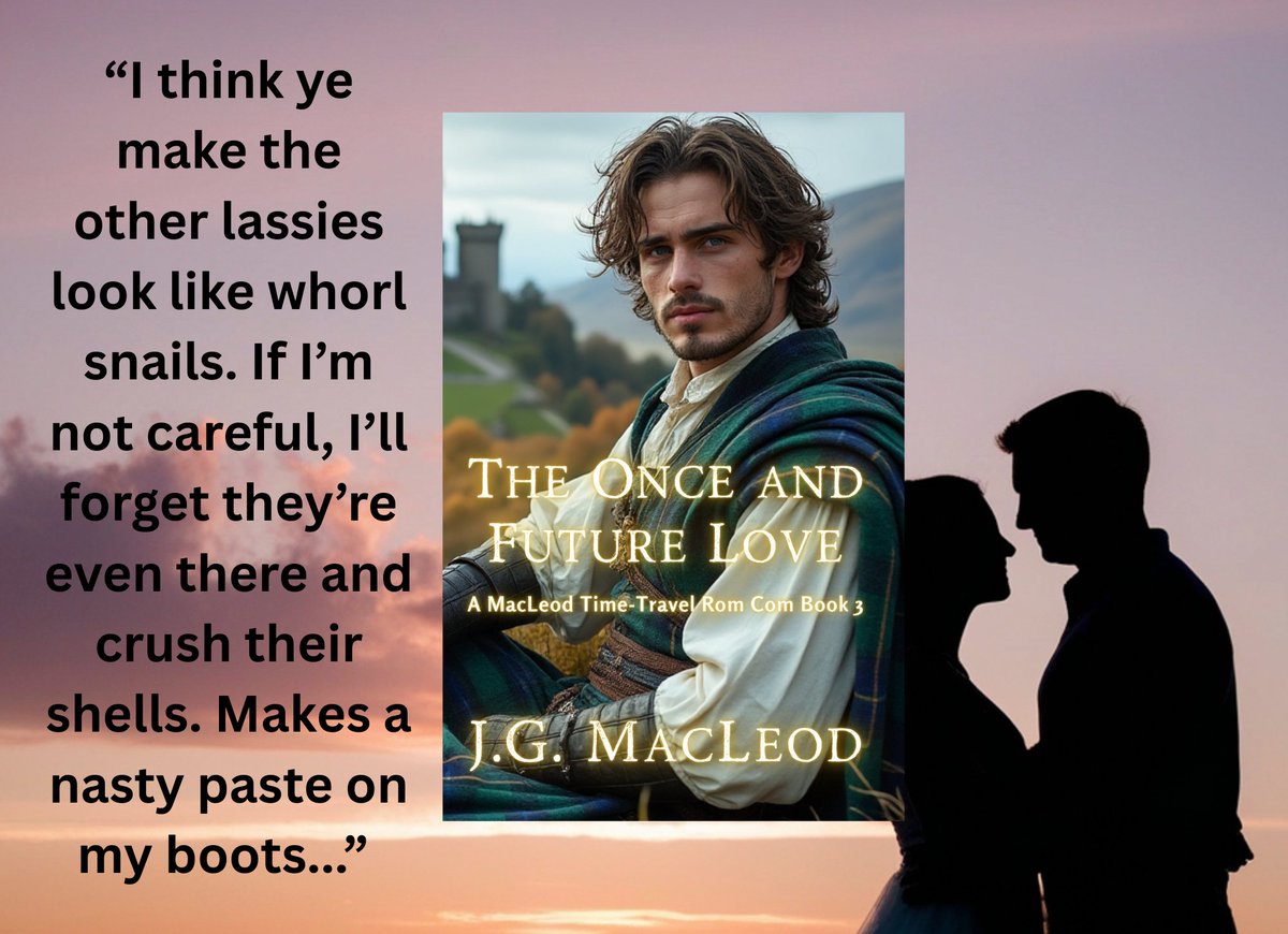 jgmacleodauthor's tweet image. Ferghus MacLeod has been transported from 1452 to 2019.🫢⏳🎆
mybook.to/TheOnceAndFutu…

Courtship has changed significantly in 600 years, but he's determined to woo the bonnie Brigid MacDonald, and not be outdone by the 21st-century suitors.🗡️🫦🔥

#Kindle #Amazon #Light #Funny