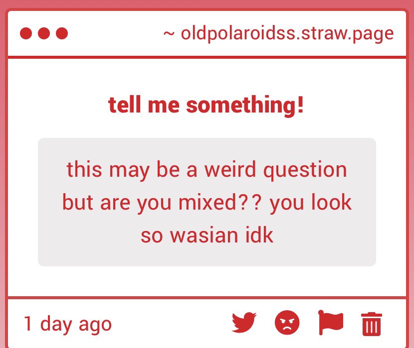 oldpolaroidss's tweet image. surprisingly not the first time i've heard this! but no i'm just #white