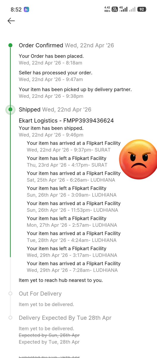 SharmaPankaj307's tweet image. Dear @Flipkart, stop playing with delivery dates. If you can't deliver a product, don't take the order. I'm tired of the daily excuses and delays. 😡 #FlipkartFail #BadService @Flipkart