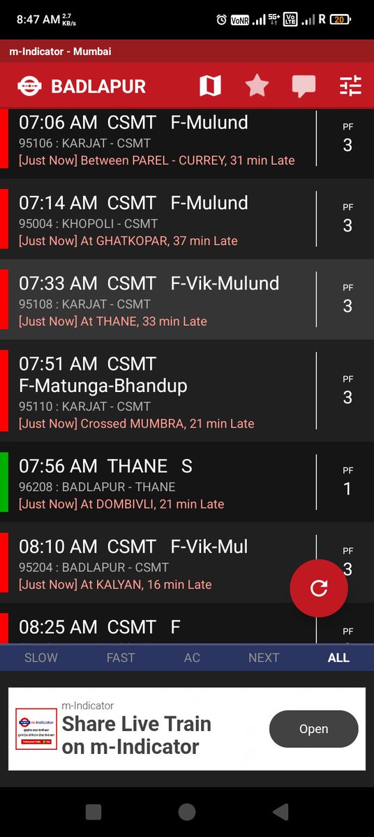 VKC_I_K's tweet image. @Central_Railway @drmmumbaicr @RailwaySeva @AshwiniVaishnaw 
Legacy continues 17 mins 95110train for SP Express of  5 % is not4 Maharashtra @Dev_Fadnavis @mieknathshinde  cs want to run SP exprss within Kalyan run it beyond it @mnsadhikrut  
#latetrainmypride GOOD JOB #badlapur