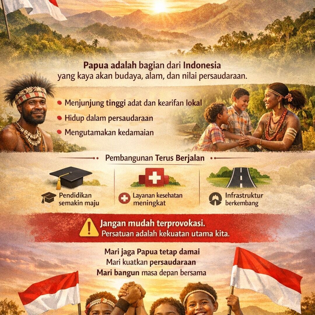 Kursina250cc's tweet image. Damai di Papua adalah kunci masa depan cerah. Dari hati ke hati, kita bersatu. ✨ #PapuaDamai