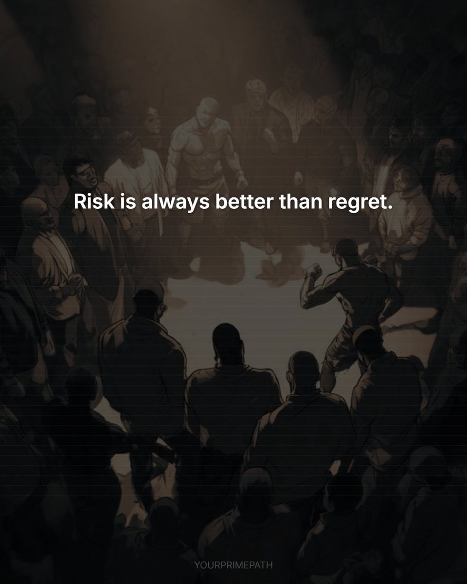 Shra1Dr's tweet image. Risk is better than regret.

Failure teaches. Regret haunts.
One helps you grow — the other holds you back.

You don’t lose by trying.
You lose by never starting.

Take the chance. Bet on yourself. 🔥

#TakeRisk #NoRegrets #GrowthMindset #Discipline #Action