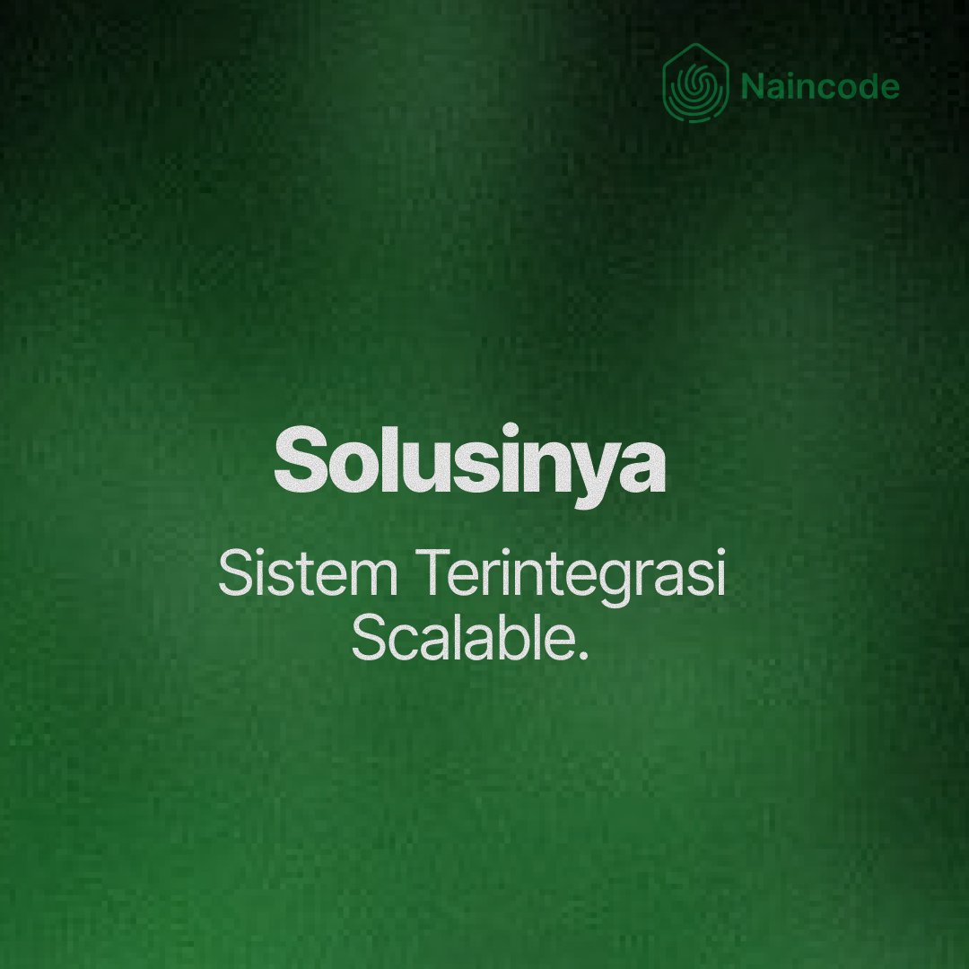 naincode's tweet image. Upgrade sistem sekarang sebelum bisnis kamu yang tertinggal.

#Naincode #DigitalTransformation #BusinessSystem #ScaleYourBusiness