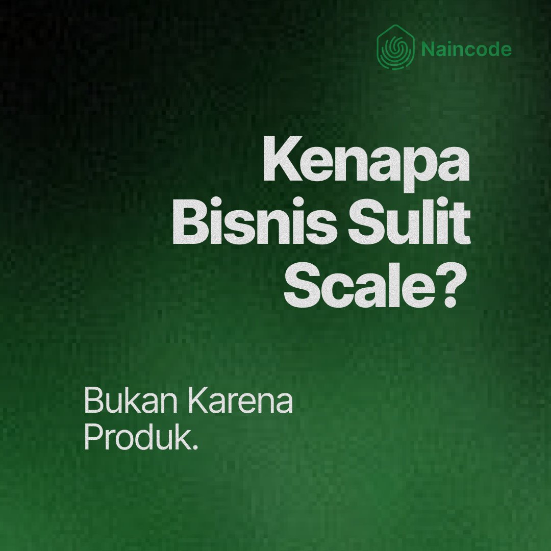 naincode's tweet image. Banyak sistem stuck di sistem, bukan market 😮‍💨

#Naincode #DigitalTransformation #BusinessSystem #ScaleYourBusiness