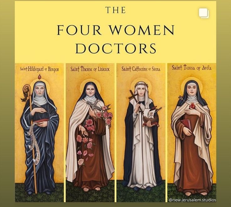 The 4 Inspiring women who are “Doctors of the Church
who stood strong among the most influential saints in the Church’s 2,000-year history.

1.   St. Teresa of Avila;

A great mystic,Teresa worked with St. John of the Cross to reinvigorate the Carmelites and return them to a