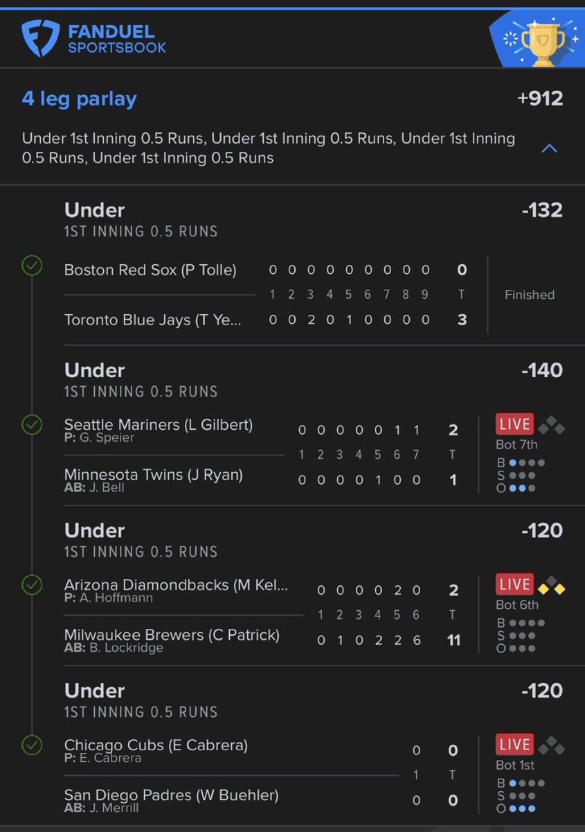kimbo374's tweet image. Another CASH for us tonight 🔥

The NRFI goes again 🤝

🆓discord.gg/64EV8P6Ujq

#GamblingX #Fanduel #mlb