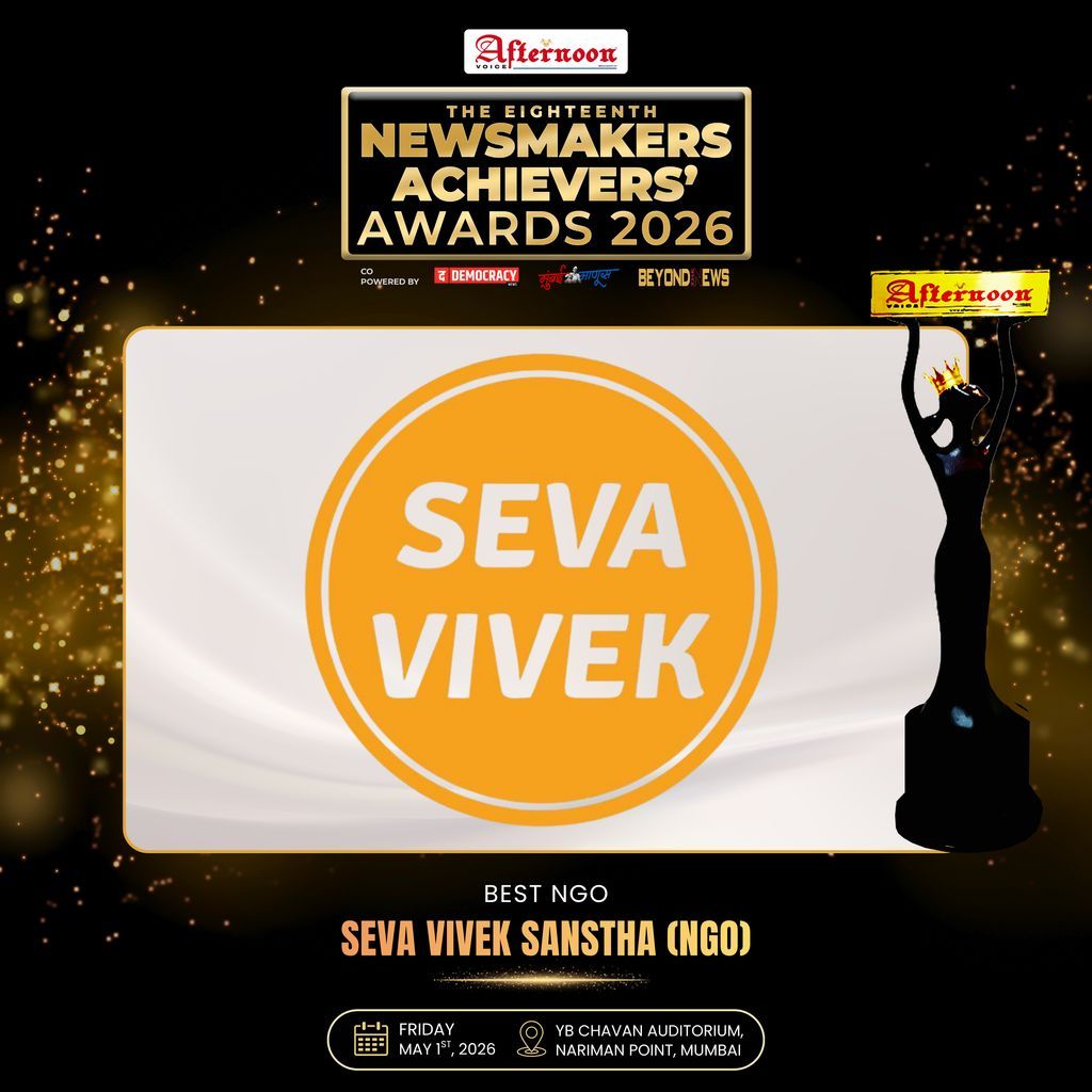 NBCAward's tweet photo. Recognising an organisation committed to service, impact, and community upliftment.

Seva Vivek Sanstha (@SevaVivekNGO)
🏆 Best NGO

We proudly honour their impactful contribution.

📍 18th Newsmakers Achievers Awards 2026 

#NGOIndia #NewsmakersAwards #AfternoonVoice #SocialWork https://t.co/A2Q2Eb2J6f