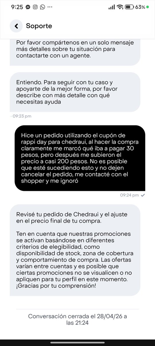 natalyacordero4's tweet photo. @RappiMexico increíble como pueden agregar 4 unidades de un producto en el que yo solo coloqué UNO, eso fue modificación del rappi qué seleccionó los productos. @Profeco revisa esto, por favor, porque estas son las respuestas que dan en soporte, sin permitirte decir nada https://t.co/Fd0bxjnlyD