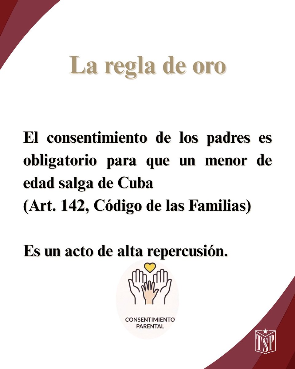 TSupremoCU's tweet photo. ✍️Conoces los requisitos exigibles para que tu hijo/a pueda salir del país?
Aquí te explicamos....

#FomentoCulturaJurídica #TribunalSupremoPopular https://t.co/KE0LOqG1wQ