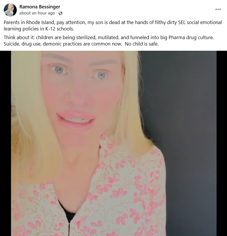 TheRhodyReport's tweet image. "Parents in Rhode Island, pay attention, my son is dead at the hands of filthy dirty SEL social emotional learning policies in K-12 schools . . ." rhodyreport.com/parents-in-rho… #tcot #RhodeIsland #RhodyReport
So sorry @RamonaBessinger