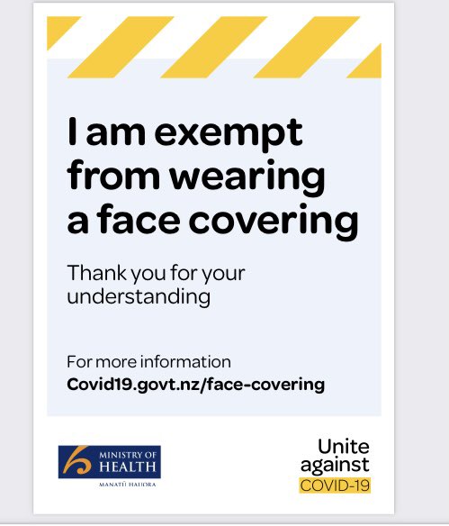 DameKateePie's tweet image. Isn’t it hilarious that we could print off our own mask exemption pass  and flash it everywhere we went and it was legit? @jacindaardern #Covid19